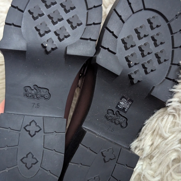 NWT Coach Leah Platform Lug Loafer in Maple Leather Brown - Picture 14 of 16